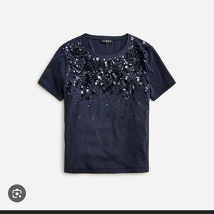 J.Crew Navy Sequin Top